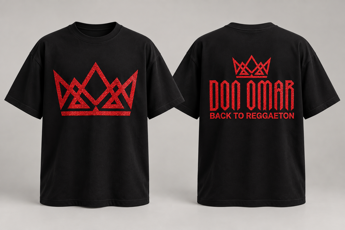 Tshirt Don Omar Rojo Glitter