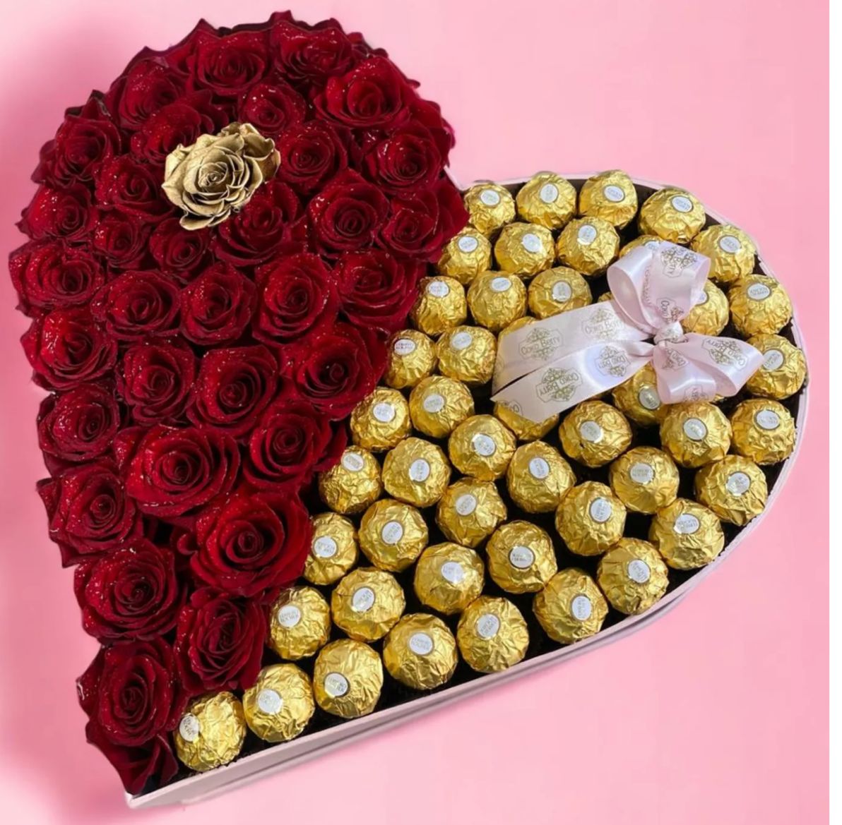 ROSES AND FERRERO MEDIUM HEART – VECTOR GRAPHICS