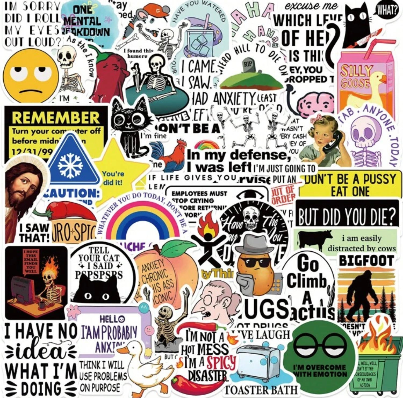 Sarcastic meme stickers
