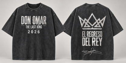Tshirt Don Omar oversize Plata